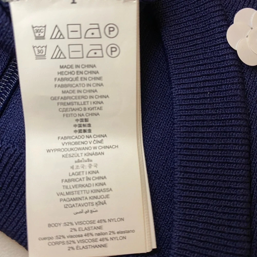 Michael Kors Blue and White Bodycon Dress Women Size XS
